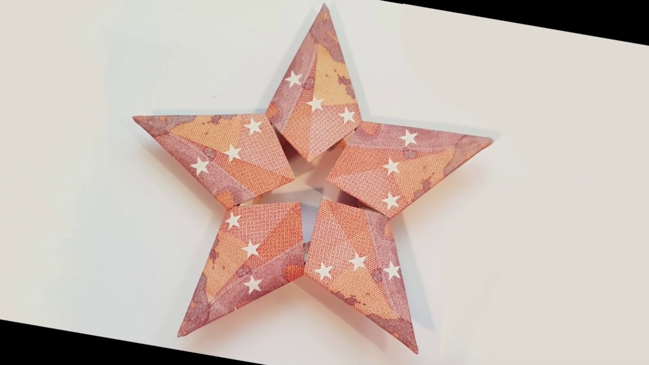 Star From Money Fold Money Gift Star From Bank Note Origami With Money Christmas