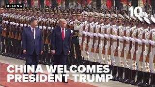 Trump arrives in China, with remarks expected during high-level meetings