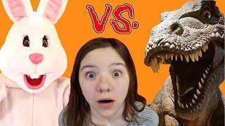 EASTER BUNNY vs T-REX! Who Wins?