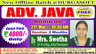ADV. JAVA Offline Training @ DURGASOFT