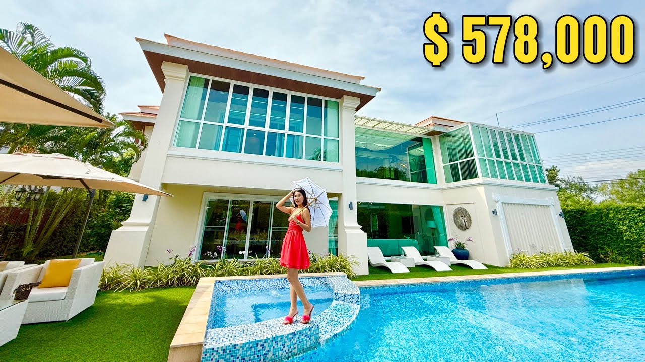 ❌Sold ❌EP 293 Villa of The Month Luxury 5 Bedroom villa near beach Hua Hin Thailand