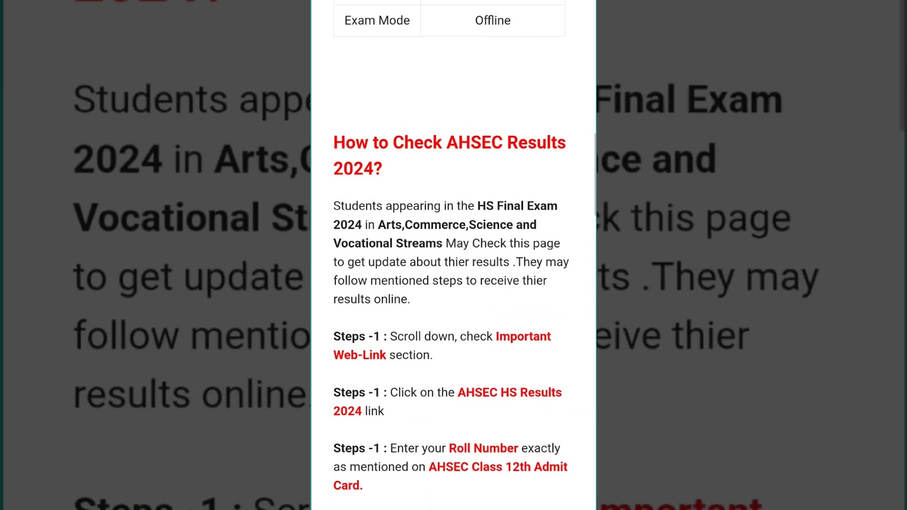 😯Assam HS Results 2024- Out How to Check HS Results😍
