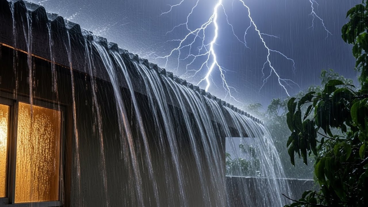 Torrential Rain & Thunder for Deep Sleep, Anxiety Relief & Calm Mind #54