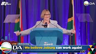 DA Mayoral Candidate Helen Zille launches Joburg campaign pledges