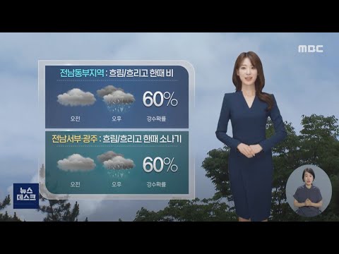 [AI날씨] 07/04(월) 여수MBC AI 기상캐스터 임혜정 / 광주전남 날씨정보 (AI 일기예보)