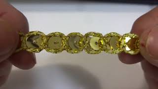 NO.1903スパンコールブレード 手芸用_金色（ゴールド）幅1cm×長さ3ｍ巻き