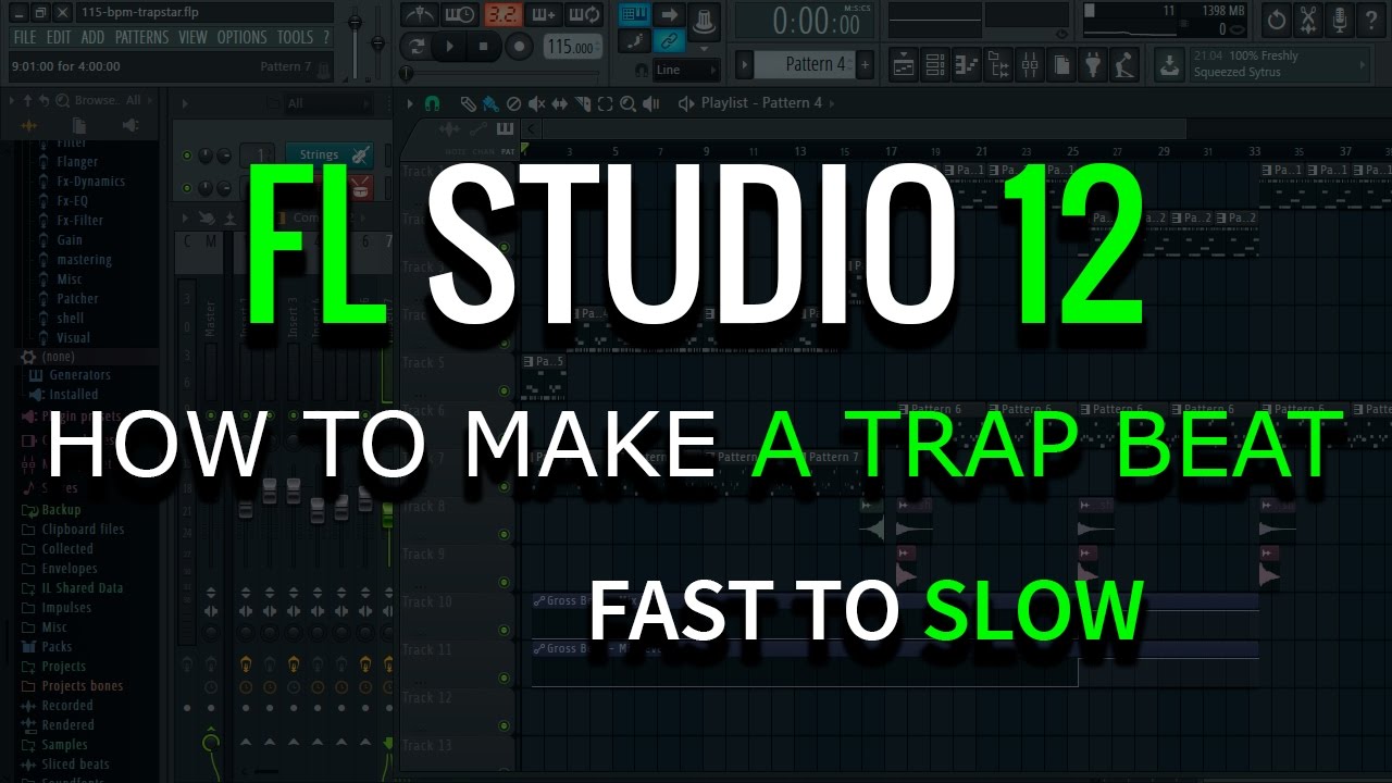 Fast to Slow | How to make a Trap Beat | FL Studio 12 - YouTube