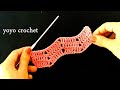 كروشية : غرزة الزجزاج - الموجة بأسهل طريقة  # بتكرار سطر واحد فقط //  Zig Zag Stitch #يويو كروشية