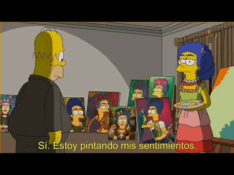 Marge como Frida Kahlo-  Los Simpson (1/2)