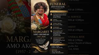 Funeral Service of the Late Margaret Amo Akomeah (1957–2026)