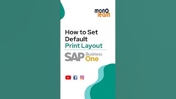 SAP Business One Default Print Layout,SAPBusinessOne, SAP,ERP