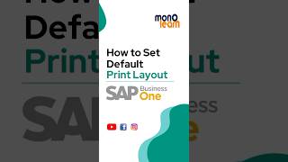 SAP Business One Default Print Layout,SAPBusinessOne, SAP,ERP