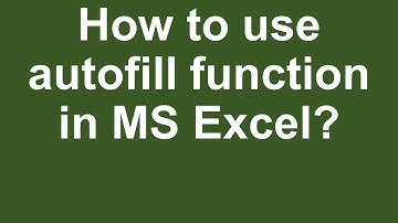 How to use autofill function in MS Excel? Urdu /Hindi: Lesson 15