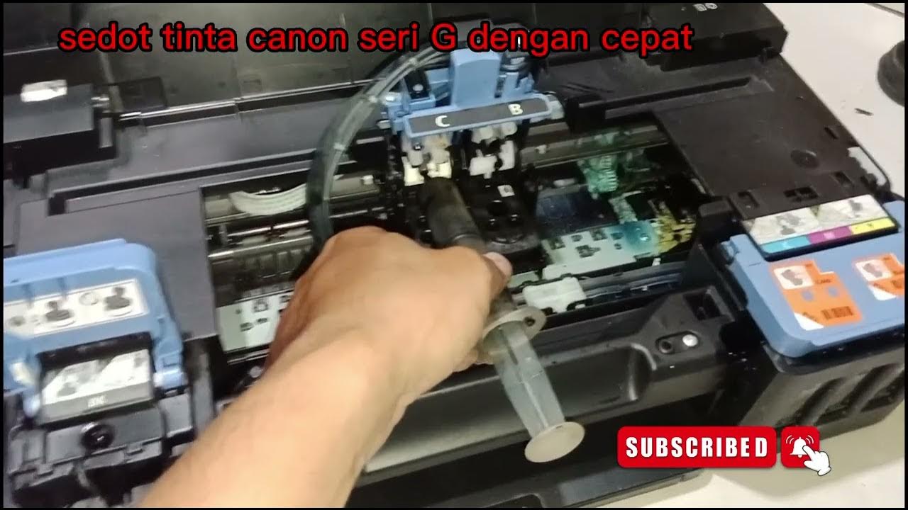 Sedot tinta printer canon seri g1000 g2000 mengatasi selang canon masuk