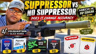 What Does a  22 Suppressor Do To Pistol Accuracy  Black Mamba + Anechoic Pip Squeak