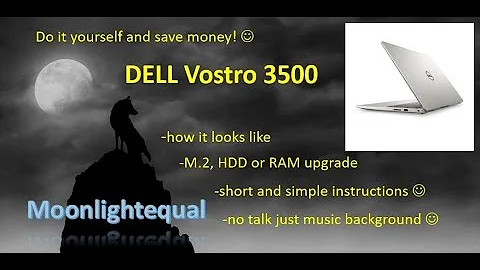 DELL Vostro 3500  - disassemble M.2 RAM upgrade battery replacement repair cleaning do it yourself