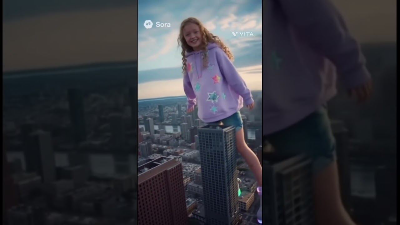 Giant kid destroying city PG 13