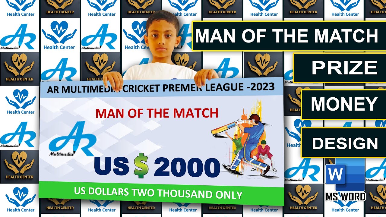 Ms Word Tutorial Create Man Of The Match Cricket Prize Money Template