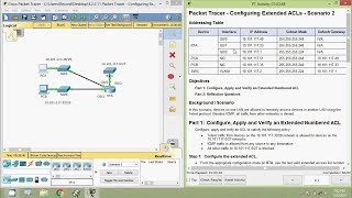 4.2.2.11 Packet Tracer - Configuring Extended ACLs Scenario 2 screenshot 5