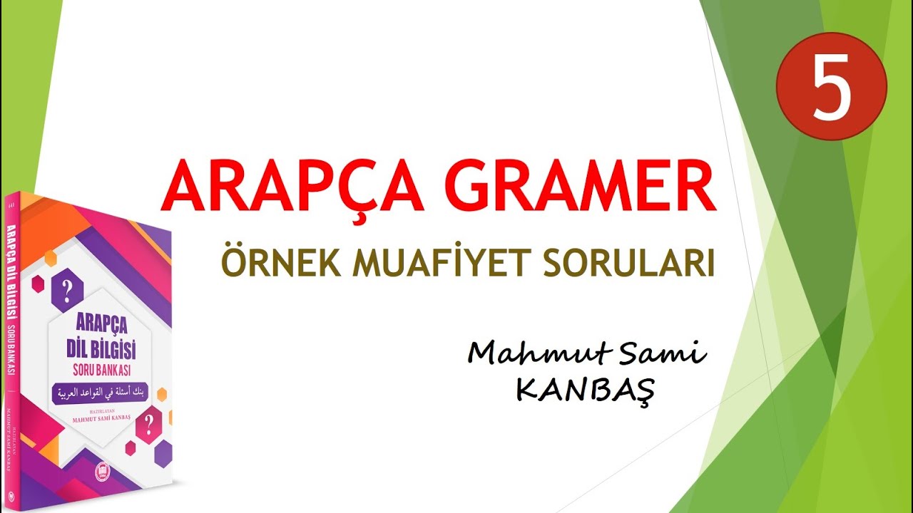 Arapça Gramer Örnek Muafiyet Soruları (Sıfat)