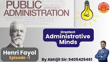Public Administration Optional | Henri Fayol  Part-01 #mpsc #optional #newpattern #dnyanadeep