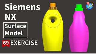 Siemens NX Tutorial for beginners,bottle surface model exercise -69
