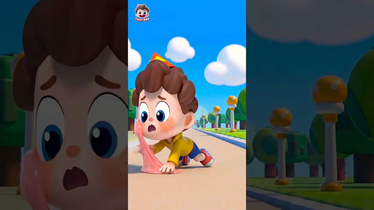 Icky Sticky Bubble Gum | Don't Litter, Baby! | Learn Good Manners | Nursery Rhymes #shorts