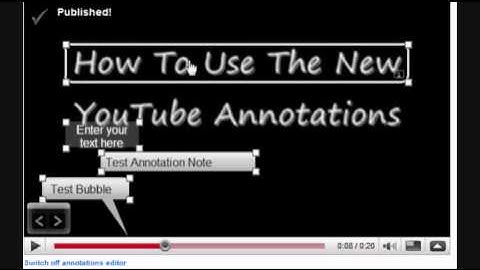 How To Use The NEW YouTube In-Video Annotations Feature (Ver. 2009)