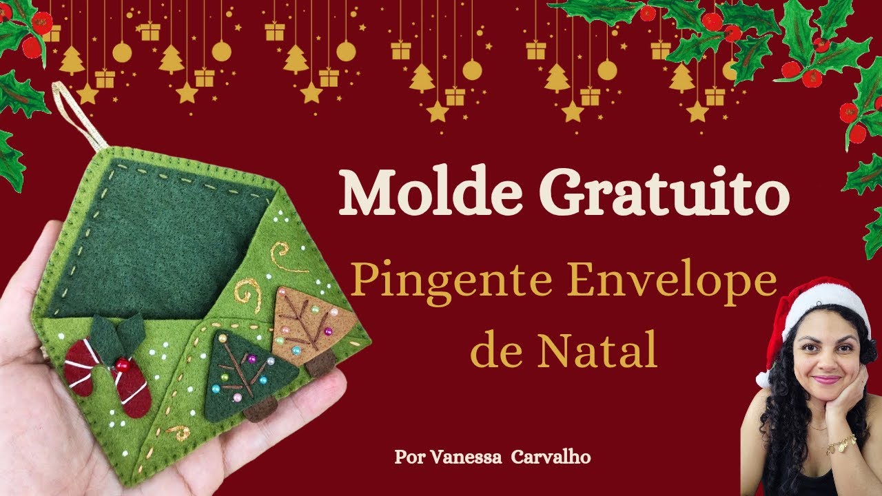 MOLDE GRATUITO pingente envelope de natal