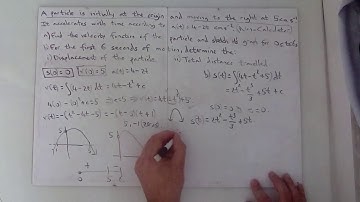 Kinematics - total distance travelled from acceleration function