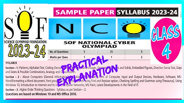 NCO Class 4 Solved Sample Paper 2023-24 | Cyber Olympiad Sample Paper Grade 4 | SOF NCO Sample Paper