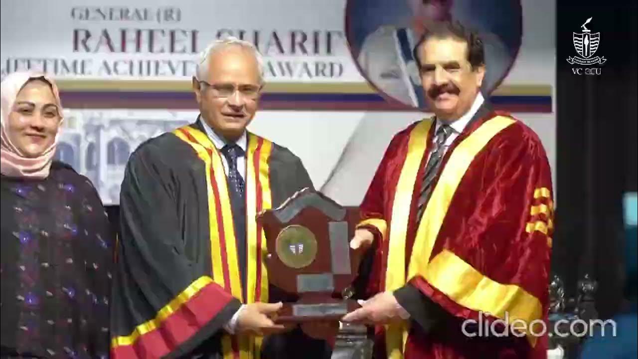 General (R) Raheel Sharif Receiving Lifetime Achievement Award in GC