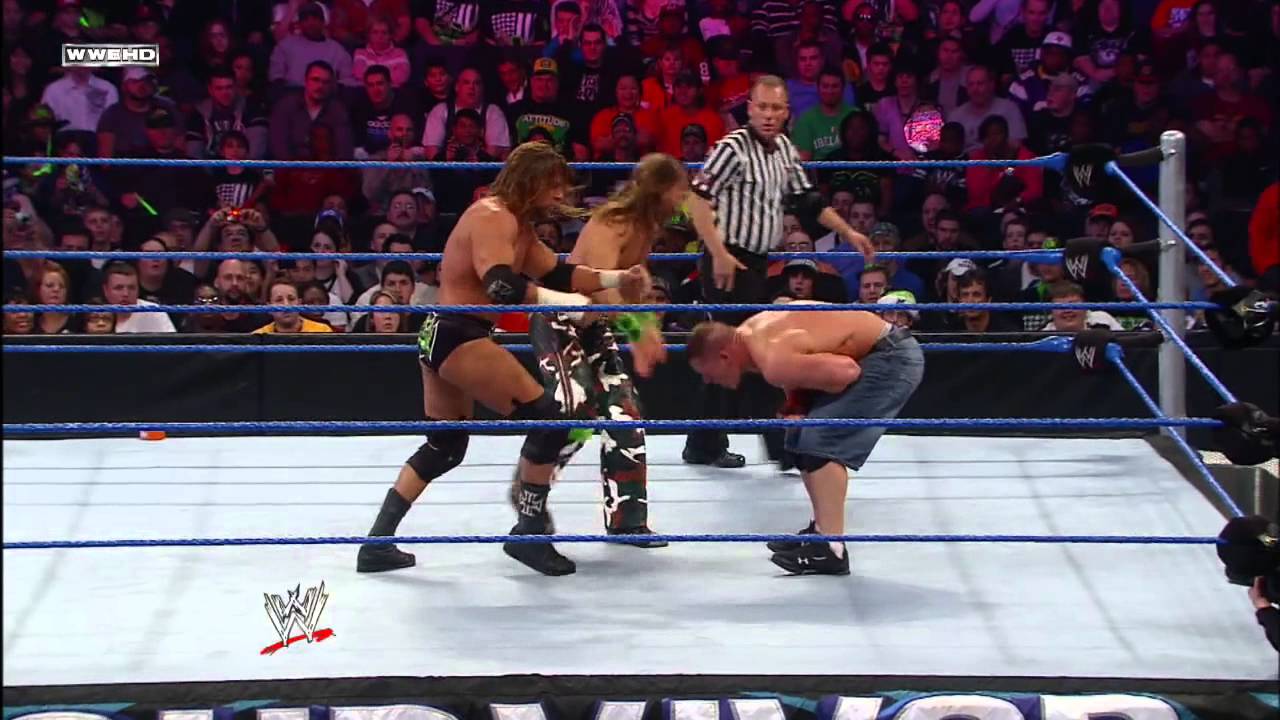 John Cena Vs Triple H Vs Shawn Michaels Wwe Championship Match