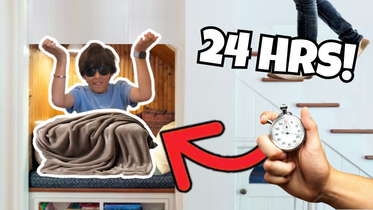 Surviving 24 HOURS In A TINY Room! - YouTube