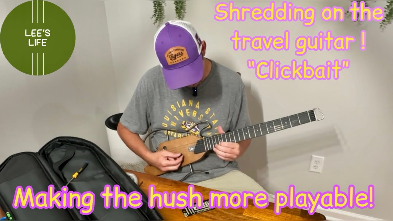 Donner Hush-I. I make it as playable as I can. #guitar #travel