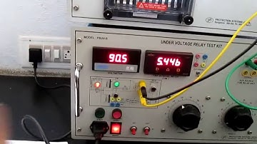electro mechanical under voltage relay test