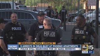 9 arrests in drug bust at Phoenix Apartment