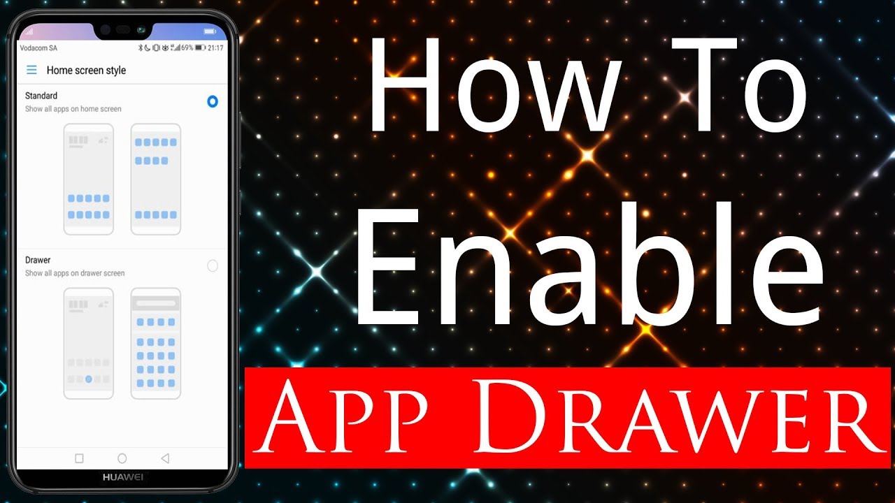 How To Enable App Drawer In Huawei P20 Lite Nova 3e Easy Youtube