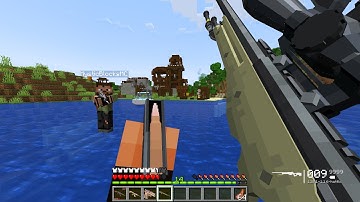 We BLEW UP the PILLAGER OUTPOST with ROCKET LAUNCHERS and MODERN GUNS! 🔫💣🔥