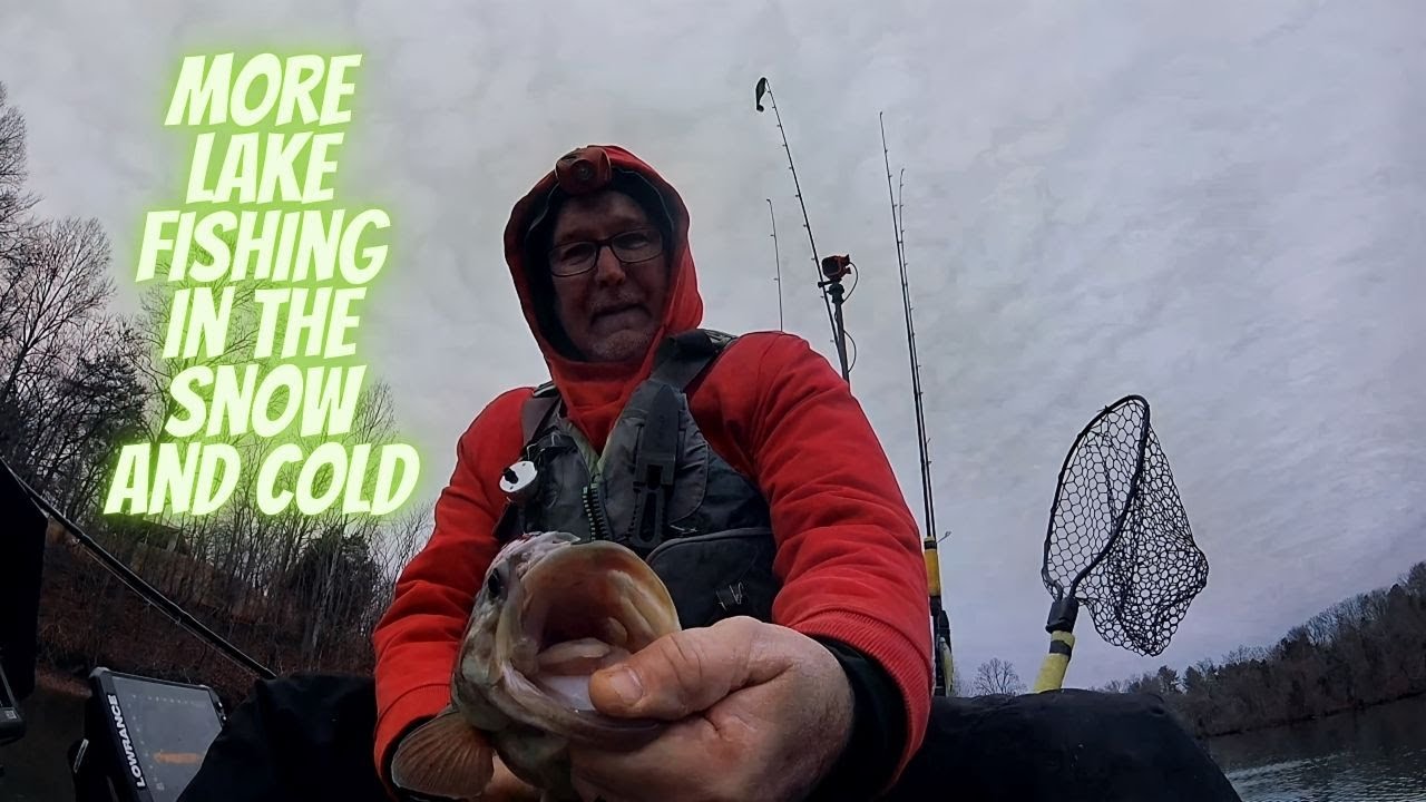 More lake fishing, in the snow and cold. | BigBaitPosse | Kayak Fishing