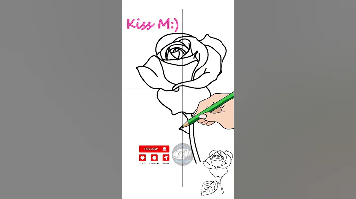 Beautiful Rose... Easy Drawing Tutorial. Subscribe me