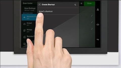 Scan Center—Scanning using a shortcut