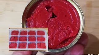 تخزين الطماطم المصبرة بعد فتحها لمدة طويلة دون ان تفسد / مطيشة الحك/
