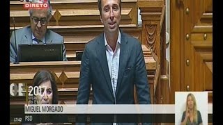 Miguel Morgado questiona Ministro das Finanças