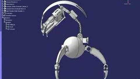 CATIA V5R16 Droideka DMU Kinematics Fold Up