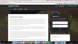 Fixed Header + Navigation in Agency Pro