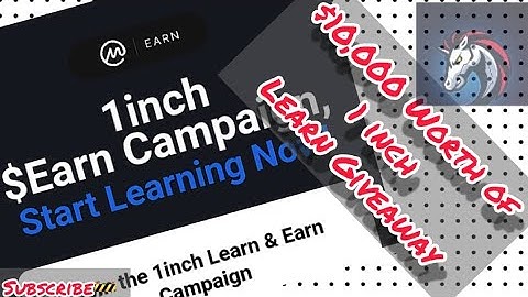 $10,000 1 INCH Learn & Earn Starts (Coinmarketcap Earn)