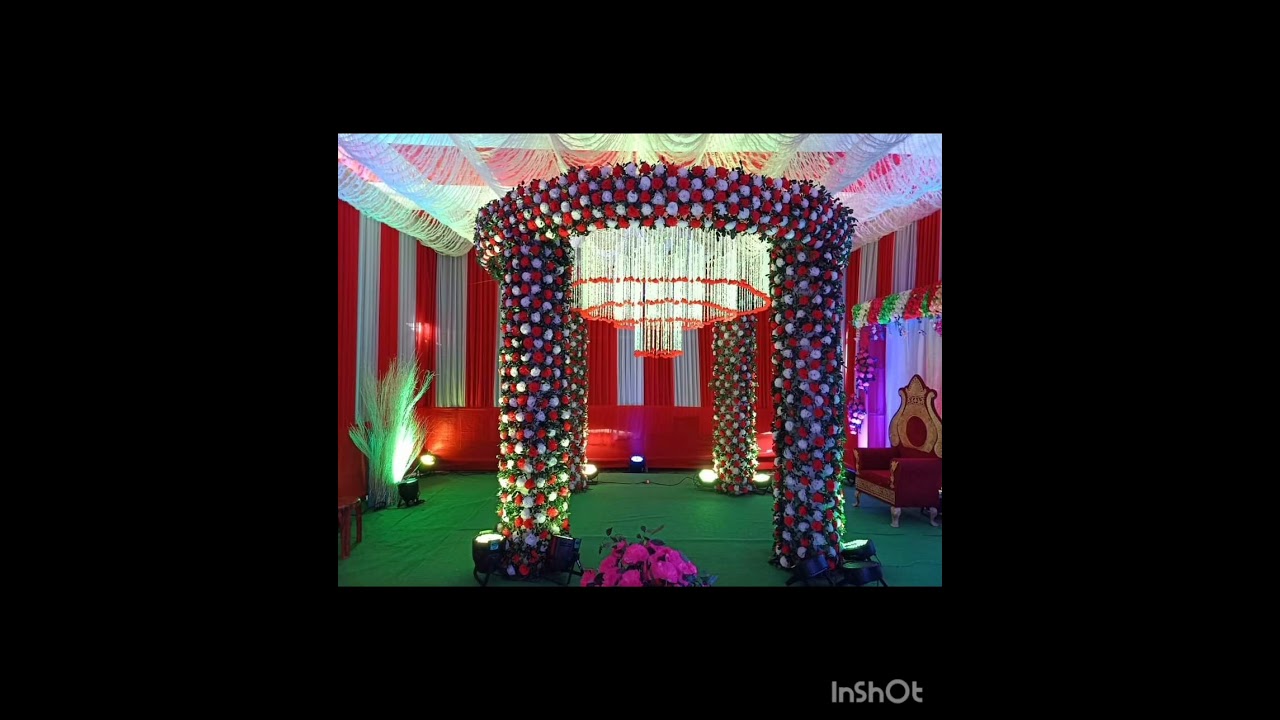 Flowers point marriage mandop decoration