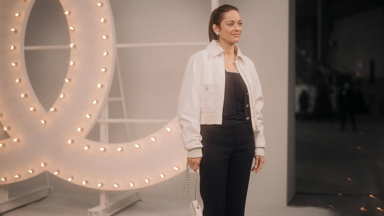 Marion Cotillard with Caroline de Maigret after the Spring-Summer 2021 Ready-to-Wear Show — CHANEL