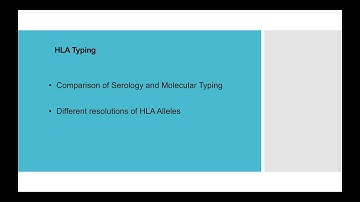 HLA Typing, Comparison of Serology and Molecular typing, Different resolution of HLA Alleles